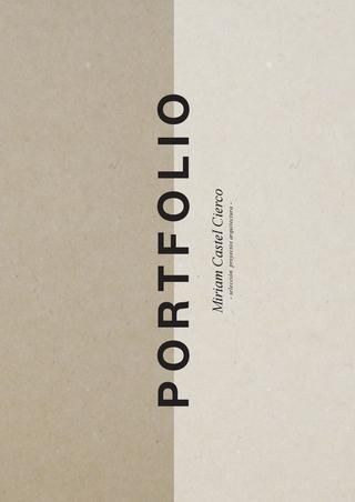 the front cover of a book with black and white lines on it, which reads portfolio