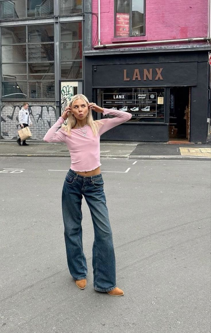 use my code BAOLT11 on your yesstyle order for $$$ off your purchase <33 Low Rise Jeans Outfit Ideas, Low Pro Jeans Outfit, Levis Jeans Outfit, Pink Spring Outfits, Levi Jeans Outfit, Low Rise Jeans Outfit, Levis Outfit, Jewelry Pearls, Pearls Necklace