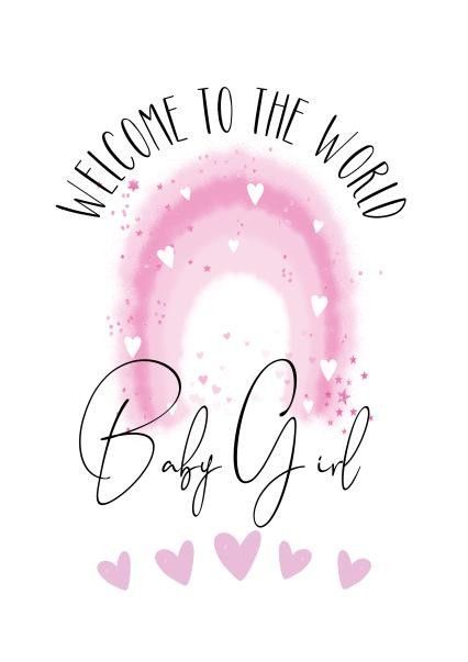 the welcome to the world baby girl card