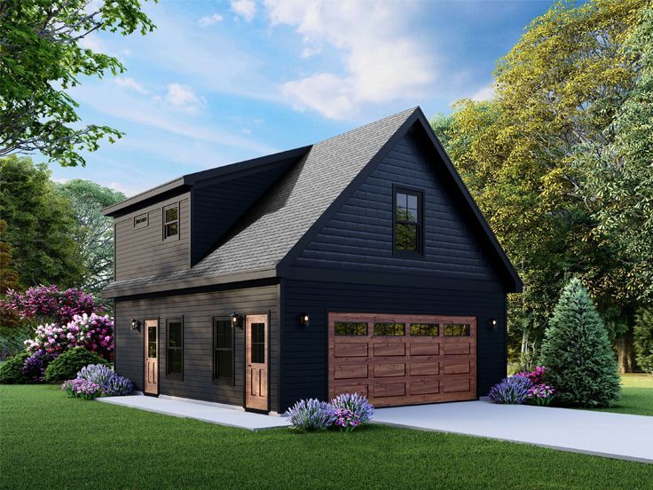 this is an artist's rendering of a two - car garage