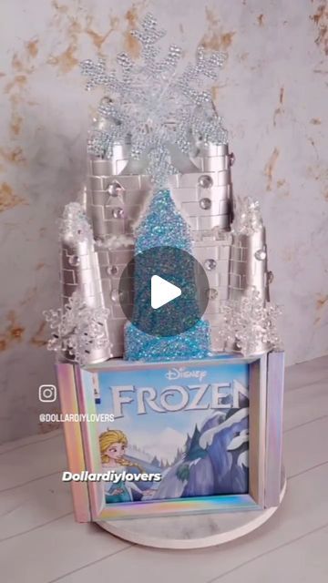 the frozen castle has been made out of tinsel and is ready to be played