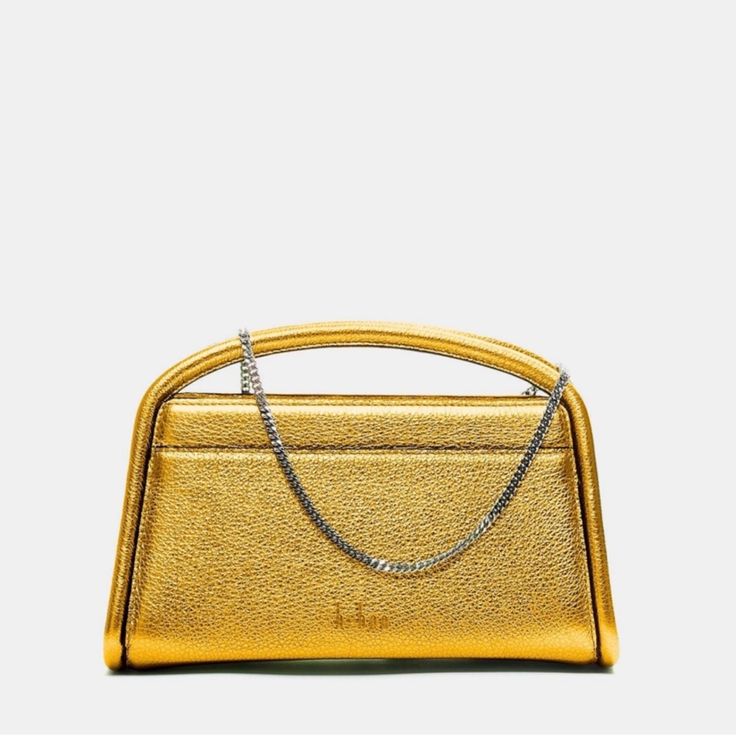 Never Worn. Comes With Dust Bag. Designer Gold Flap Bag With Detachable Handle, Handheld Flap Bag With Dust Bag For Formal Occasions, Designer Gold Flap Bag For Formal Occasions, Classic Gold Flap Bag For Evening, Luxury Gold Crossbody Baguette Bag, Luxury Gold Flap Bag For Shopping, Designer Gold Box Bag With Double Handle, Luxury Gold Baguette Bag With Detachable Strap, Gold Flap Bag With Top Handle And Gold-tone Hardware