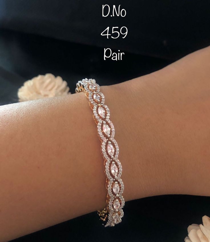 Diamond Bengals, Diamond Bangle Design, Cz Bangles, Simple Bridal Jewelry, Bangle Diamond, Bangle Design, Bridal Necklace Designs, Gold Pearl Jewelry, Diamond Bangles