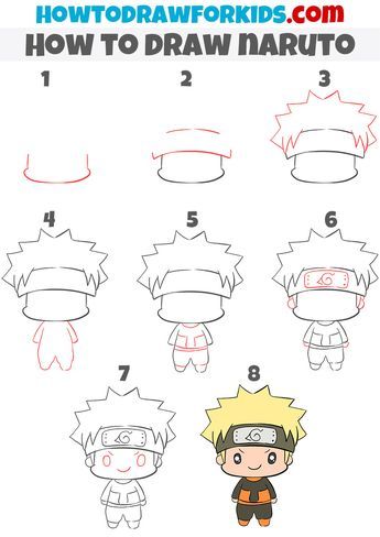 how to draw naruto from naruto with easy step by step instructions