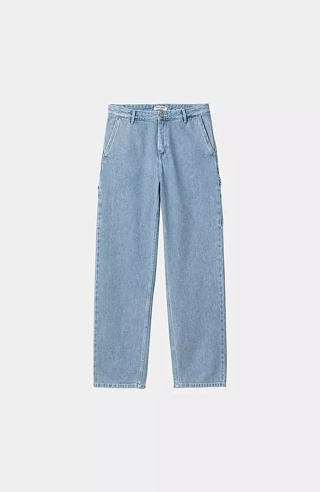 Carhartt WIP W' Pierce Pant Straight | Carhartt WIP Women Carhartt, Carhartt Wip, Pants Straight, Contrast Stitch, Denim Blue, Blue Stone, Blue Denim, Mom Jeans, Peanut