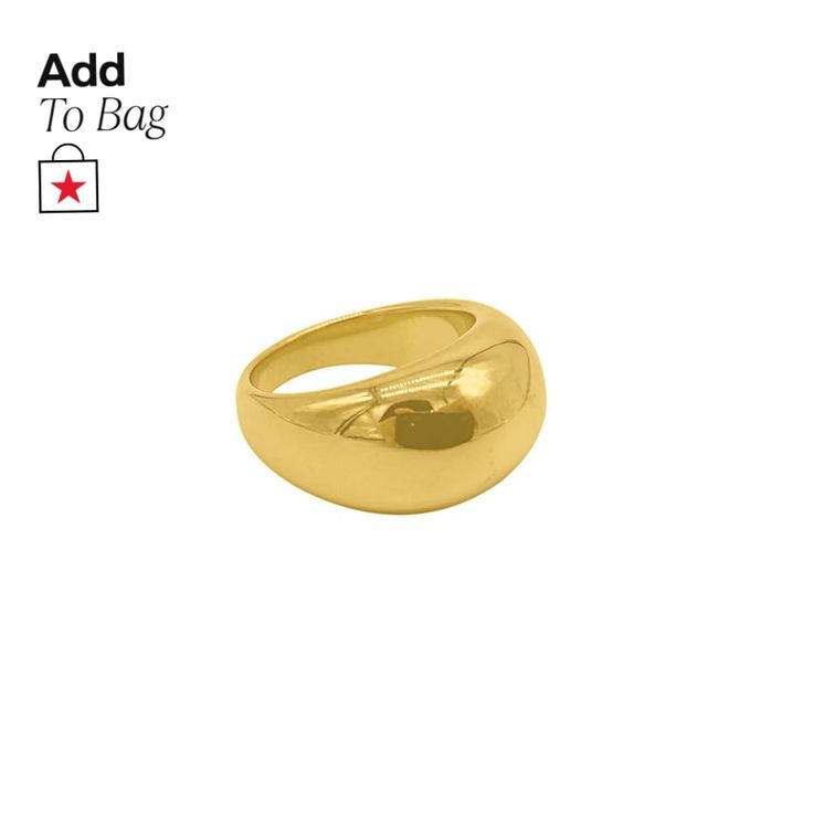 in stock Trendy Polished Gold Rings, Trendy Gold Rings With Polished Finish, Trendy Gold Rings For Anniversary, Classic Gold Plated Dome Ring, Classic Gold-plated Dome Ring, Trendy Gold Ring With Thick Band, Vintage Gold Dome Ring For Everyday, Trendy Gold Dome Ring Tarnish Resistant, Everyday Gold Dome Ring With Round Band