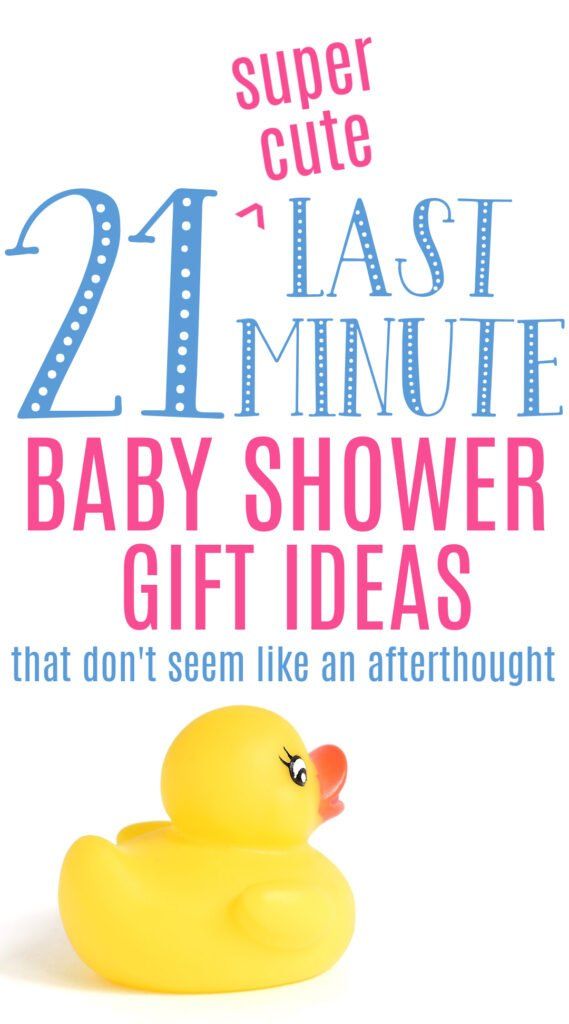 a baby shower gift idea with a rubber ducky