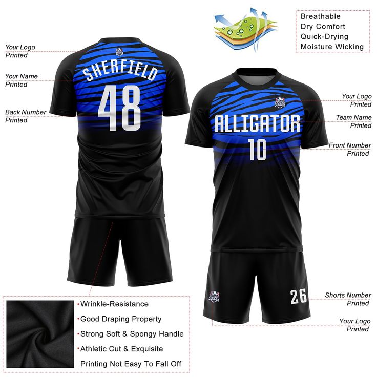 Order the jersey with special name & number you want from our shop, making a vibrant look on the field or daily life! Features: 1. Material: Made from 100% polyester wicking knit with 95% polyester / 5% spandex wicking pinhole mesh 2. Jerseys with sublimation printed name and numbers 3. Moisture-wicking fabric has spongy handle, good draping property and elasticity as well as good dimensional stability and wrinkle-resistance 4. Breathable & Quick-Drying 5. Athletic Cut & Exquisite stitching not Logo Wear, Soccer Uniforms, Blue Football, St. Patricks Day, Alpha Kappa Alpha, 3d Pattern, White Jersey, Baseball Shirts, Team Names