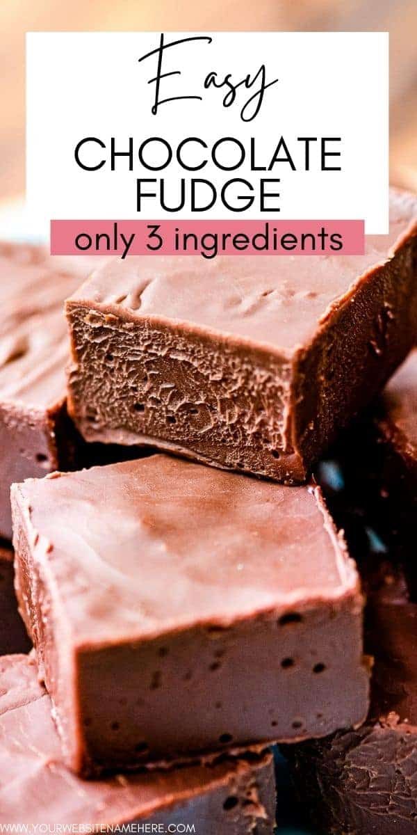 chocolate fudge is the only 3 ingredients you need to make this easy fudge