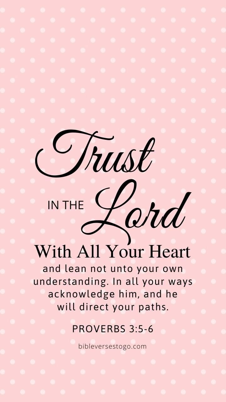 the prove for trust in the lord with all your heart