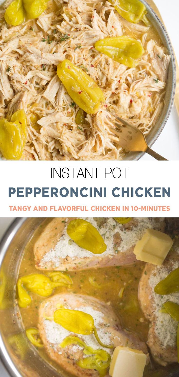 instant pot pepperoni chicken recipe in a pan