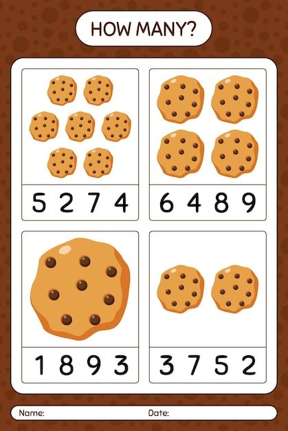 an interactive game for kids to learn how many cookies are in each cookie, and what is