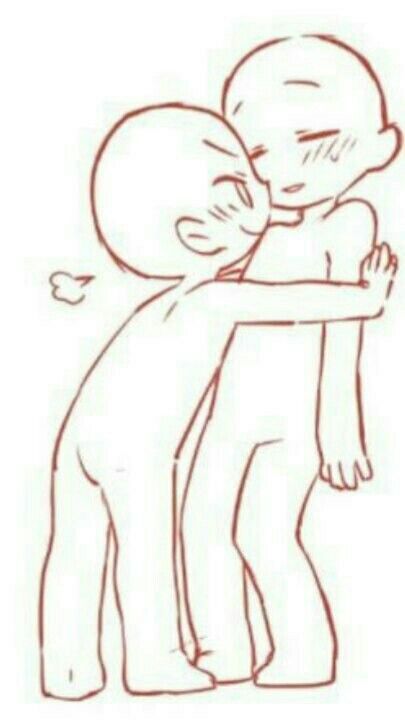 a drawing of two people hugging each other with the caption that reads, i love you