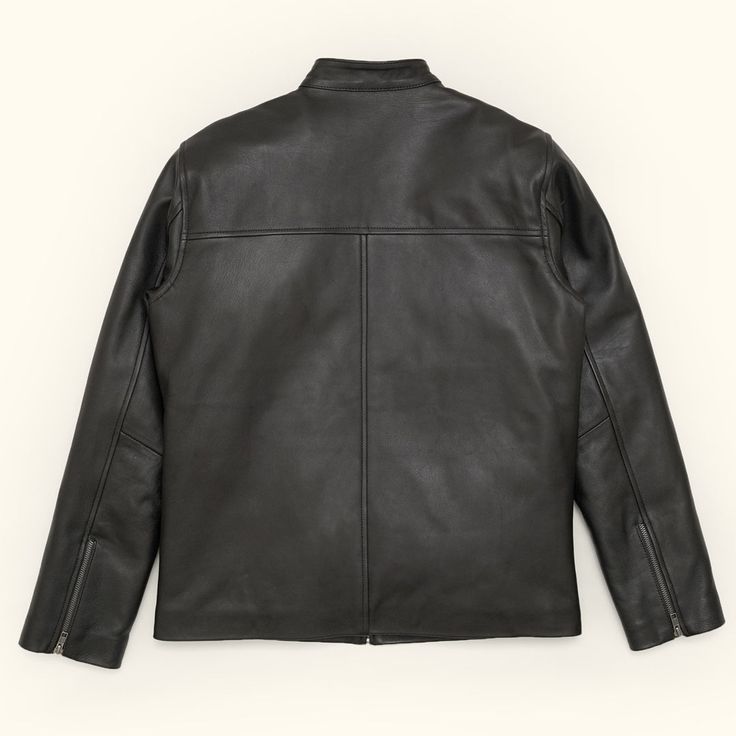 The Thompson Leather Moto Jacket is made from 100% lambskin leather. This luxurious material is soft from the start like a worn-in jacket, and the quilted lining makes putting it on or taking it off a breeze. An interior chest pocket securely holds a journal or phone, four exterior zippered pockets are designed for your keys or wallet, and zippered cuffs add style and function. The tailored fit of this leather motorcycle jacket runs small, so size up. Lambskin leather is exceptionally wearable a