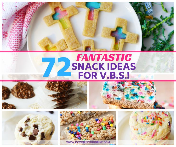 twelve fantastic snack ideas for vb's with text overlay that reads, 12 fantastic