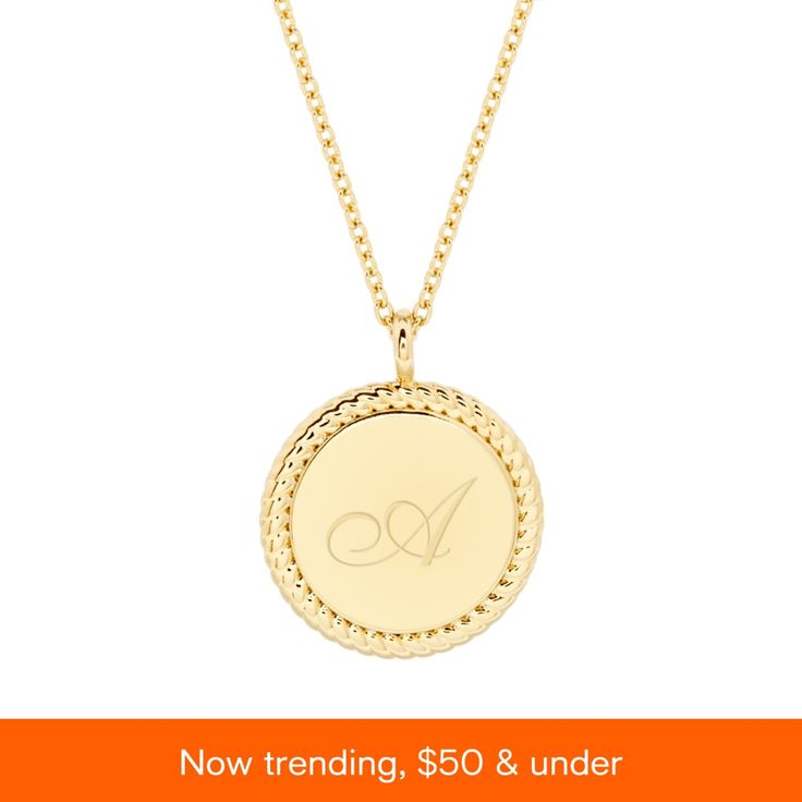 in stock Classic Gold, Initial Pendant, Gold Pendant, Initials, Pick Up, Gold Plate, In Store, Buy Online, Gifts For Her