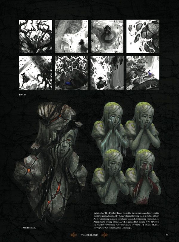 an image of some sort of artwork in black and white, with multiple images on it