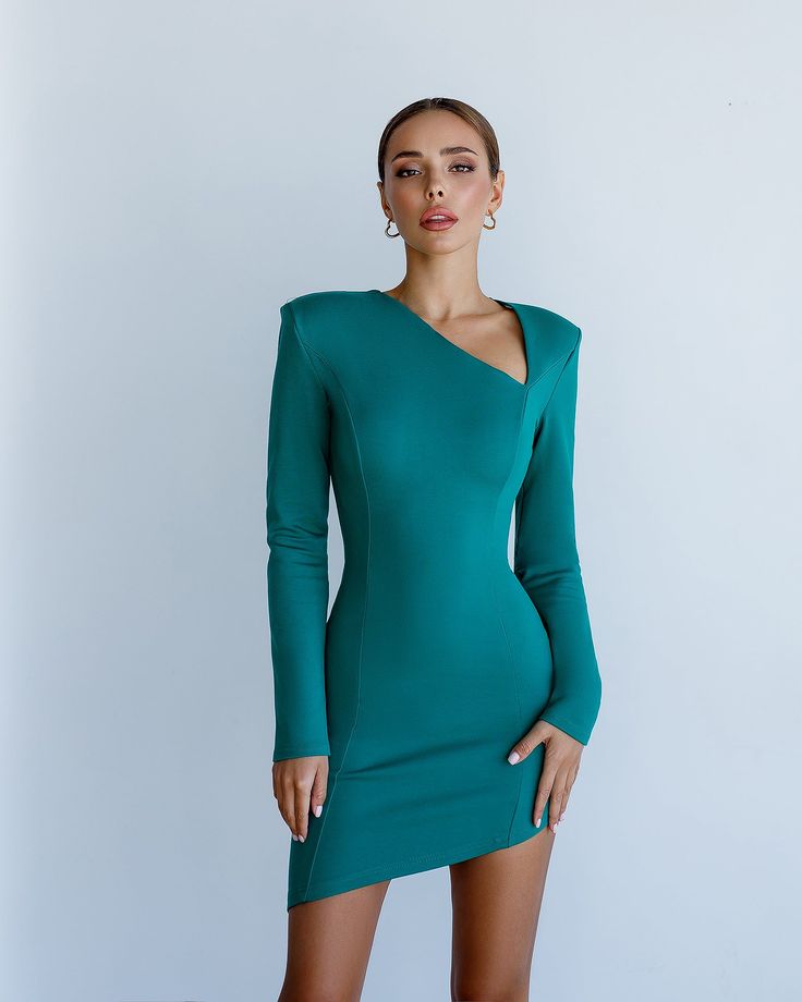 V-neck Mini Dress With Side Zipper For Night Out, Fitted V-neck Bodycon Dress With Back Zipper, V-neck Mini Dress For Evening Events, Green V-neck Elastane Dress, Evening V-neck Bodycon Dress With Back Zipper, V-neck Cocktail Bodycon Dress With Back Zipper, V-neck Bodycon Dress With Back Zipper For Cocktail, Chic V-neck Mini Dress With Side Zipper, Chic V-neck Bodycon Dress With Side Zipper