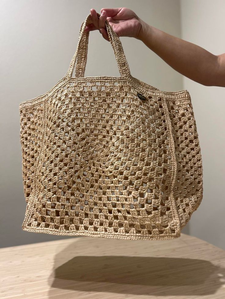 Handmade crochet tote bag from Madagascar Beige Crochet Tote Bag With Large Capacity, Woven Crochet Shoulder Bag For Shopping, Crochet Bag With Braided Double Handles For Shopping, Eco-friendly Crochet Beach Tote Bag, Square Beige Crochet Beach Bag, Eco-friendly Crochet Tote Beach Bag, Square Crochet Shopping Bag With Large Capacity, Beige Crochet Bag With Large Capacity For Shopping, Summer Crochet Shoulder Bag For Shopping