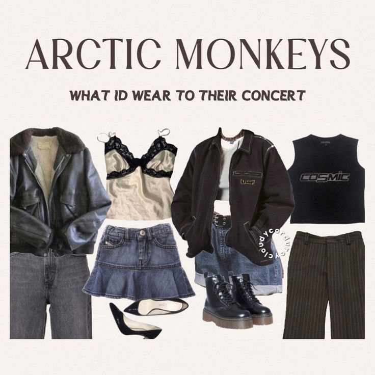 Outfits To Wear To Arctic Monkeys Concert, Arctic Monkey Fits, Arctic Monkeys Concert Fit Ideas, Concert Outfit Artic Monkeys, Outfit For Arctic Monkeys Concert, Lovejoy Concert Outfit Ideas, Artic Monkeys Outfits Concert, Arctic Monkeys Clothes Aesthetic, Summer Concerts Outfits