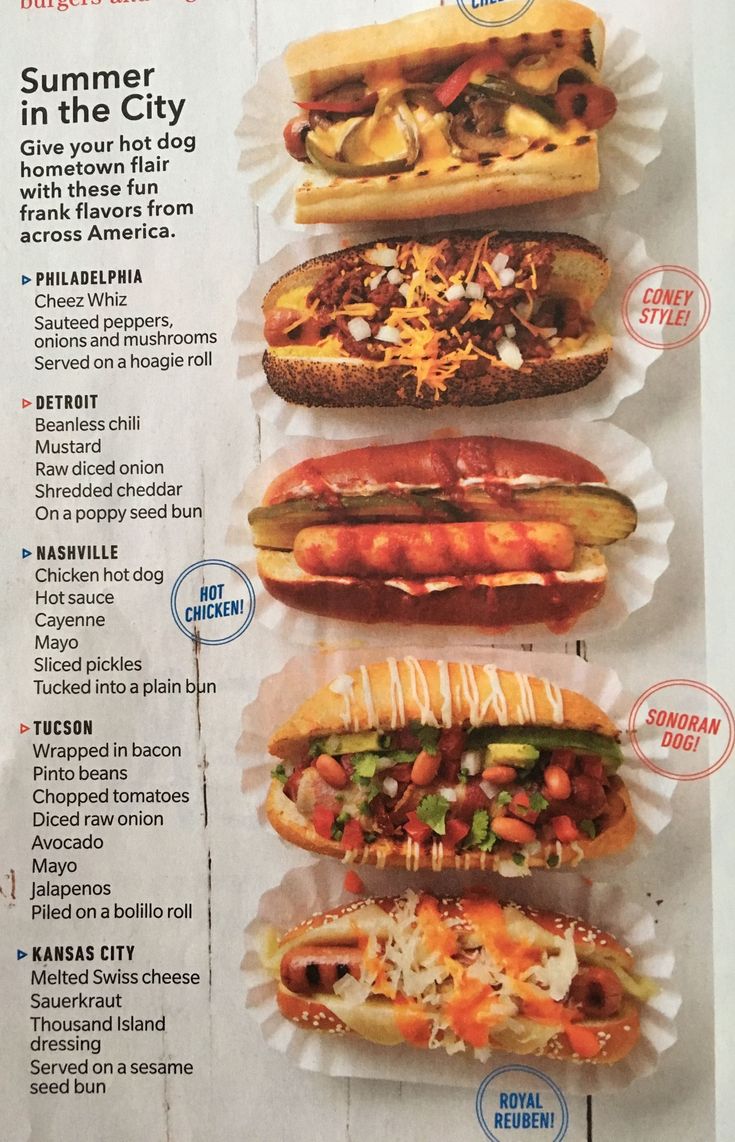 a menu with hot dogs and sandwiches on it