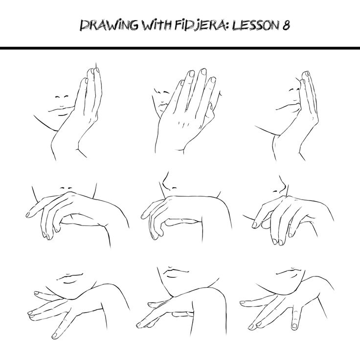 hand gestures for drawing with person's hands