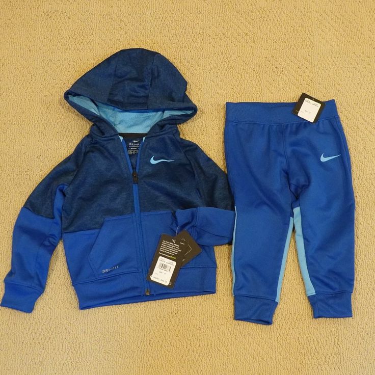 Brand New With Tags. Blue Winter Activewear With Pockets, Winter Blue Activewear With Pockets, Nike Blue Activewear For Winter, Blue Cotton Hooded Tracksuit, Blue Hooded Cotton Tracksuit, Nike Tracksuit For Sports, Nike Long Sleeve Blue Set, Blue Athleisure Activewear For Playwear, Blue Hooded Tracksuit For Sports