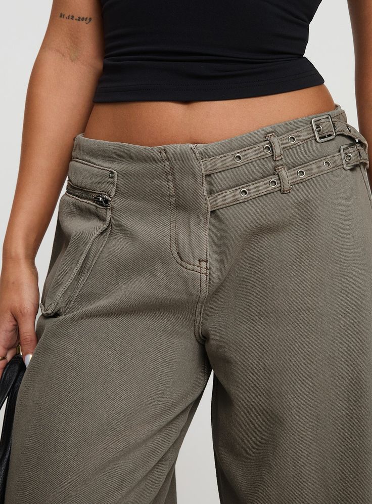 Cargo pants   Washed denim, hook & zip fastening, silver-toned adjustable buckle at waist, one pocket at side, wide leg  Non-stretch material, unlined   100% cotton   Cold gentle machine wash Baby Crop Top, Pink Formal Dresses, Festival Tops, Strapless Tops, Winter Tops, Loungewear Sets, Cargo Pant, Party Tops, Washed Denim