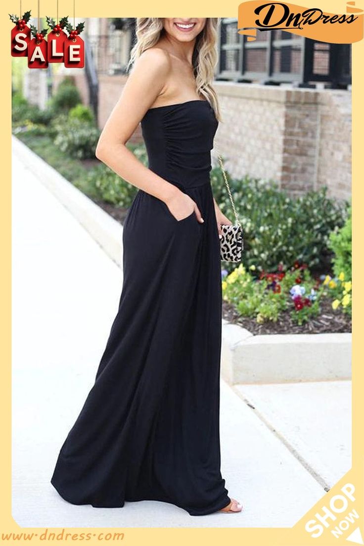 Pockets Strapless Maxi Dress Strapless Maxi, Strapless Maxi Dress, Fashion Games, Maxi Dress, Free Shipping