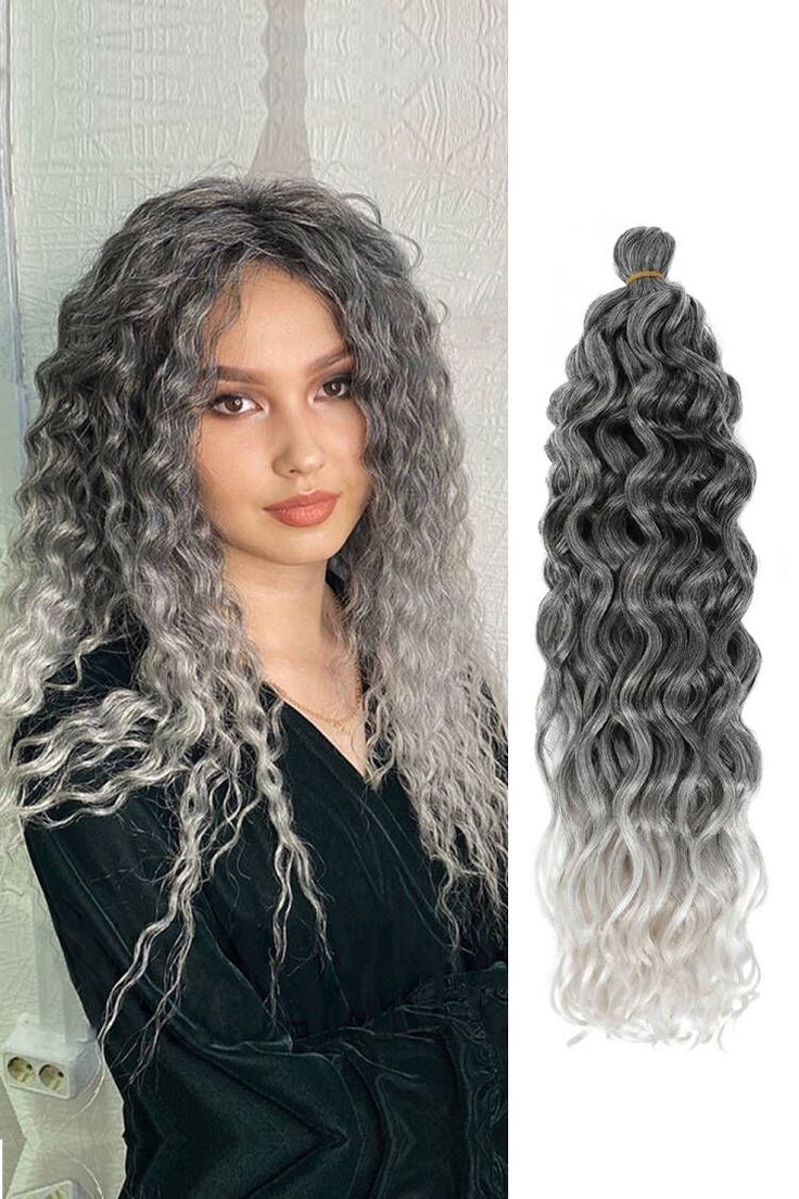 Braid For Women, Curly Sew In, Curly Crochet Braids, Synthetic Curly Hair, Braiding Hair Extensions, French Curl, Afro Curls, Grey Hair Inspiration, Beautiful Dreadlocks