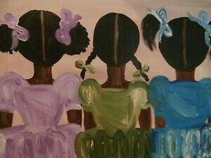 ♥♥♥ Sisters Illustration, African American Artwork, Natural Hair Art, Sisters Art, Three Girls, My Black Is Beautiful, Black Art Painting, Afrocentric Art, Black Artwork