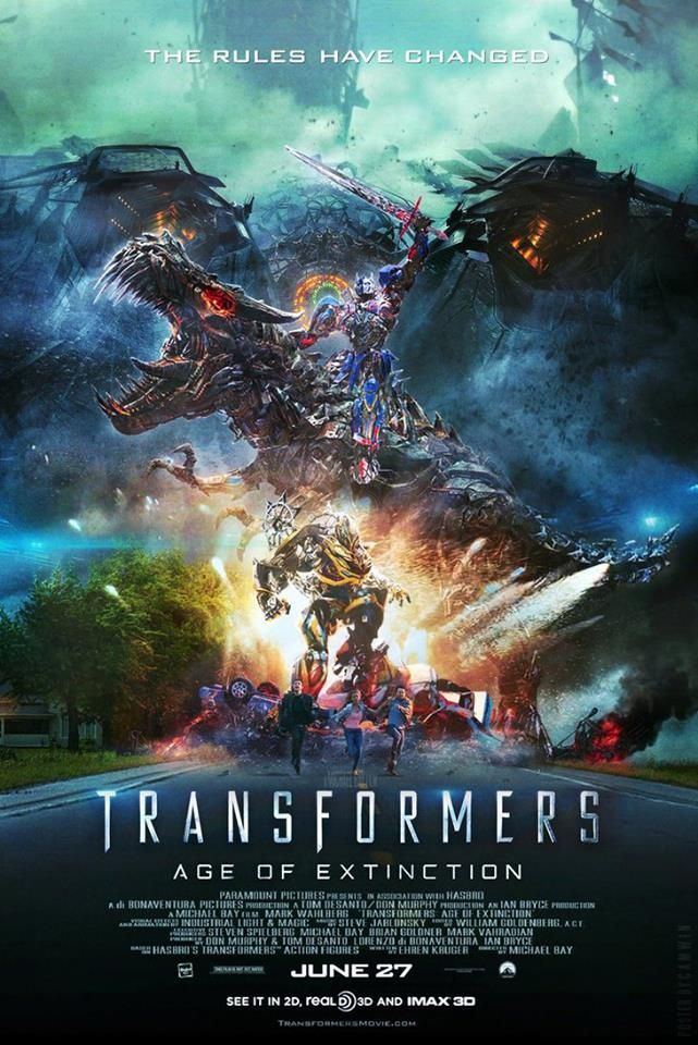 the poster for the movie,'transformers age of extinction '