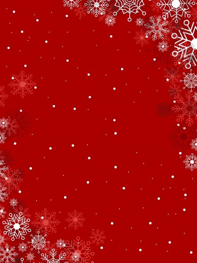 a red background with white snowflakes on it