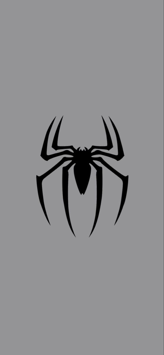 a spider logo on a gray background with black and white lines in the shape of an animal's head