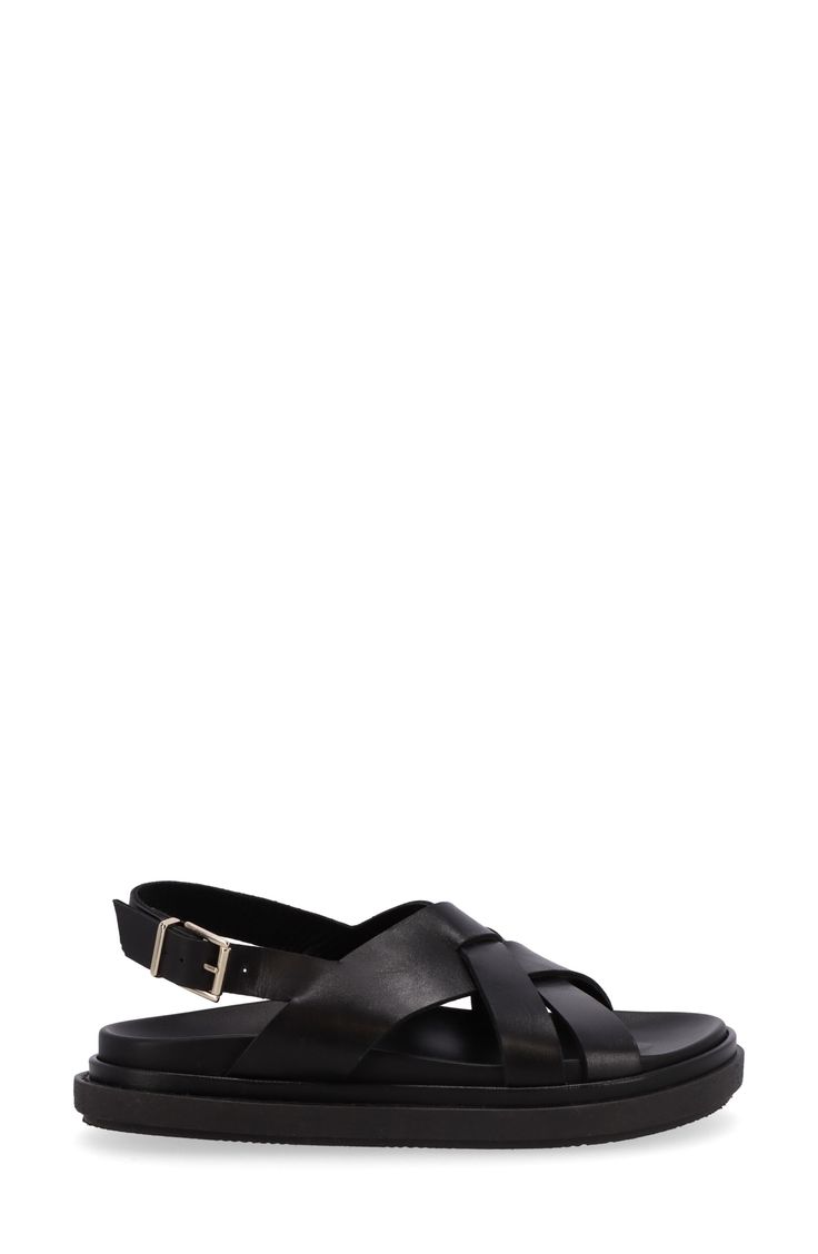 This cushy platform sandal is elevated by a strappy leather upper with an adjustable slingback strap and contoured footbed for all-day comfort. 1" platform (size 39) Leather upper and lining/rubber sole Made in Spain Slingback Sandal, Sandal Women, Platform Sandals, Rubber Sole, Womens Sandals, Leather Upper, Spain, Nordstrom, Sandals