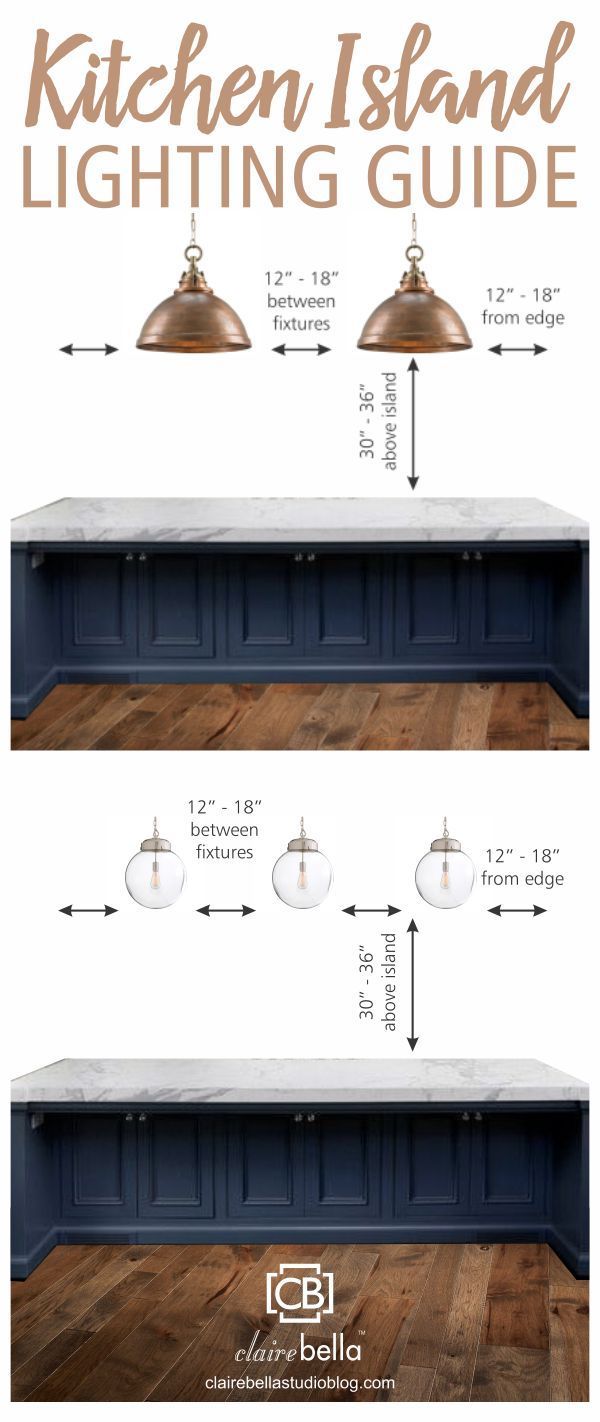 the kitchen island lighting guide is shown