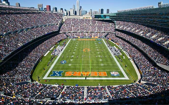 an aerial view of a football stadium