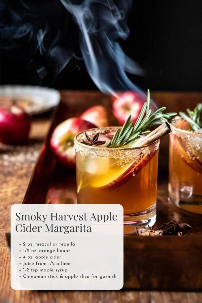 smoky harvest apple cider margarita