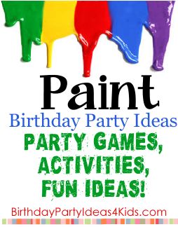 birthday party ideas for kids with rainbow paint