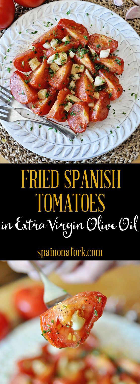 fried spanish tomatoes with extra virgin olive oil