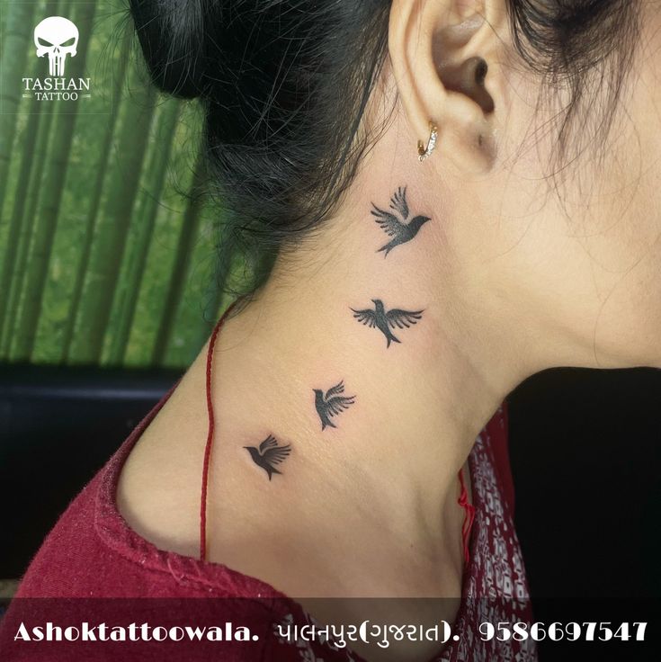 TashanTattoo
AshokTattooWala
S.5.6,Tirupati plaza
Opp. New bus stand
Near gd modi collage
Palanpur (gujrat)
9586697547
9687533310 Neck Bird Tattoos Women, Birds Tattoo On Neck, Dove Neck Tattoo, Bird Tattoo Neck, Christmas Outfits Ideas, Tattoo Birds, Tattoos Ideas For Women, Tattoo On Neck, Tattoos Forearm