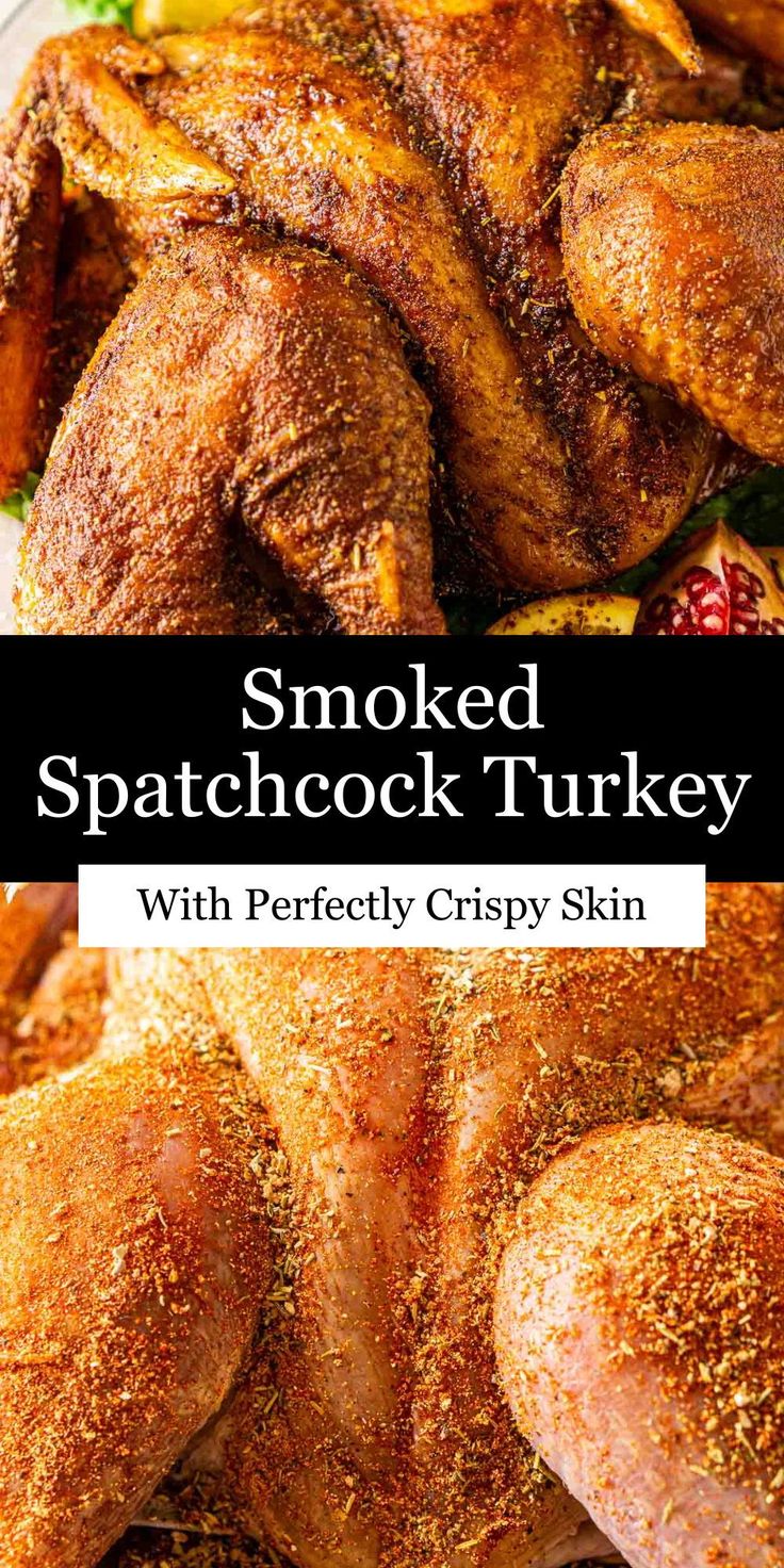 smoked sparehock turkey with perfectly crispy skin