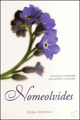 a book cover with some purple flowers on it