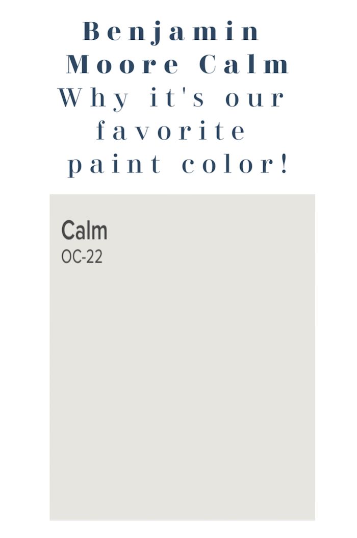 a white and blue poster with the words,'benjamin moore calm why is our favorite paint color? '