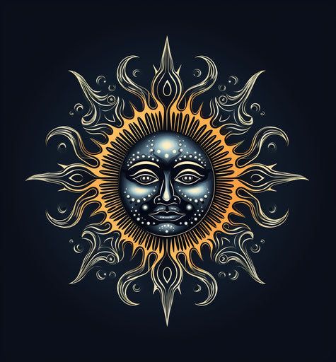 Express your style with an authentic Polynesian tattoo Mexican Sun And Moon Tattoo, Aztec Sun Art, Sun Moon Mandala, Art Nouveau Sun And Moon Tattoo, Polynesian Moon Tattoo, Airbrushing Ideas, Ocean Tattoos, Cute Tattoos For Women, All Tattoos