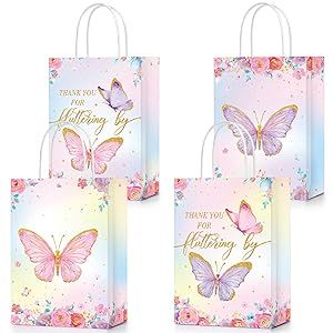 three bags with butterflies on them and the words thank you for all that is love