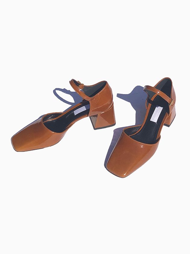 Suzanne Rae Maryjane Caramel Reflex Patent Leather Mary Janes With Block Heel And Buckle, Fall Square Toe Mary Janes With Buckle Closure, Mary Jane Patent Leather Block Heels, Office Mary Janes With Square Toe And Medium Width, Office Mary Janes With Square Toe And Comfortable Fit, Chic Patent Leather Mary Janes With Block Heel, Medium Width Square Toe Mary Janes For Office, Leather Mary Janes With Penny Strap And Square Toe, Leather Mary Janes With Heel Strap And Square Toe