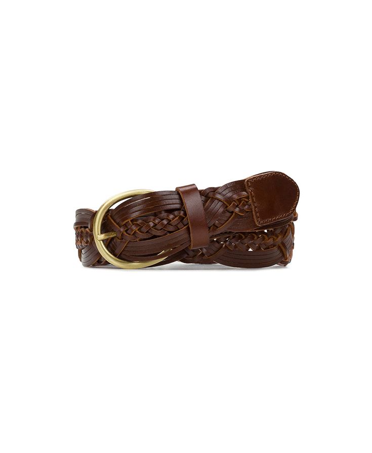 A beautiful braided belt with an oval buckle in signature brushed metal sets your outfits apart. 100% full grain leather Single-prong buckle Signature brushed metal hardware, heavy handcrafted stitching S: 40" length, 1 1/2" width M: 42" length, 1 1/2" width L: 44" length, 1 1/2" width Formal Leather Rope Belt, Adjustable Rope Belt For Formal Wear, Adjustable Rope Belt For Formal Occasions, Adjustable Formal Rope Belt, Classic Braided Leather Belt, Classic Leather Rope Belt, Classic Adjustable Rope Belt, Brown Leather Rope Belt, Distressed Leather Handbag