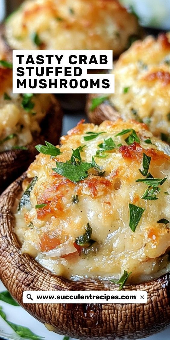 tasty crab and mushroom muffins on a plate