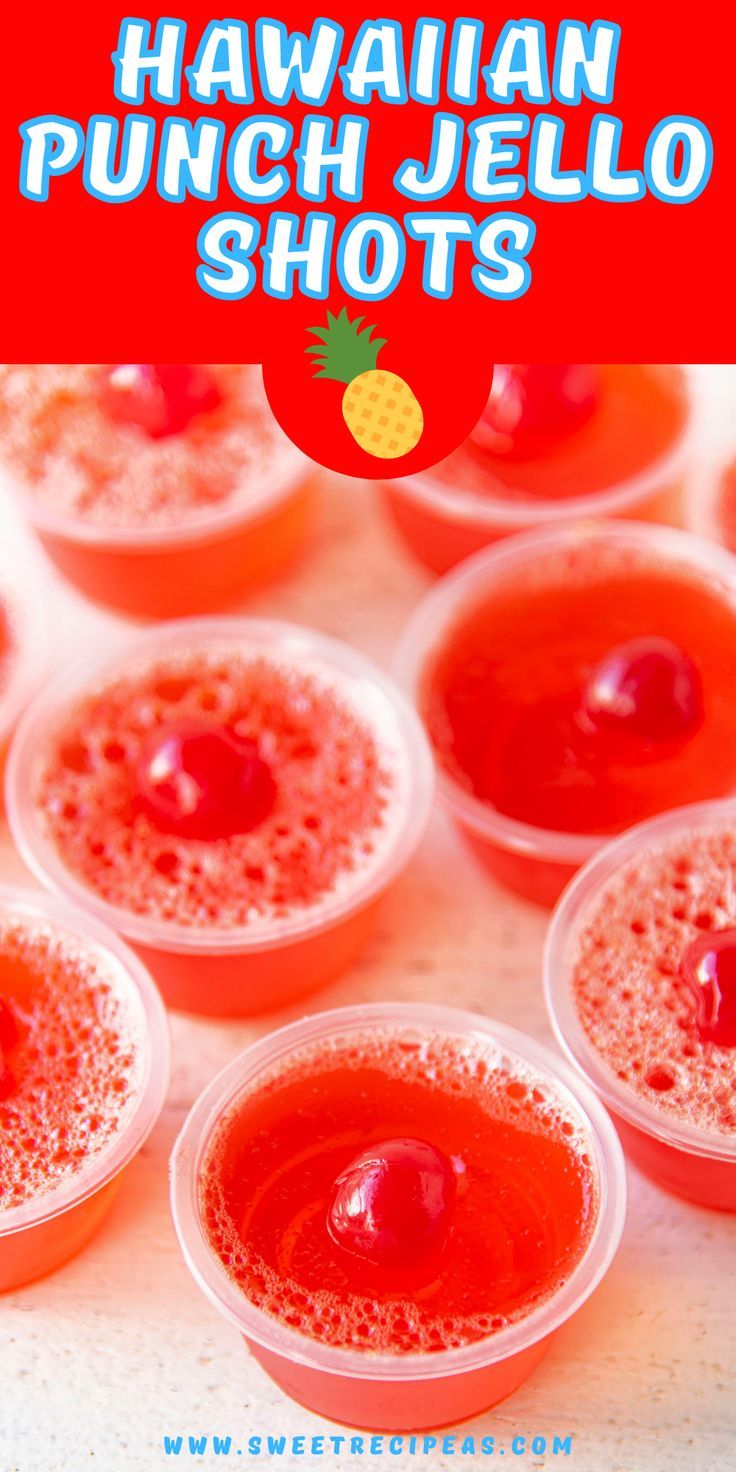 hawaiian punch jello shots in plastic cups